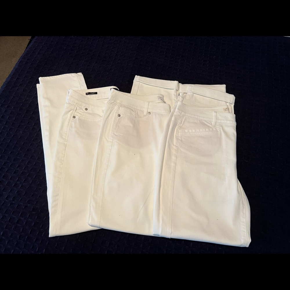 3 pair J.Jill 1 pair Talbots. Three pair 10 tall ankle jeans never worn.